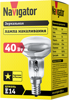 лампа накаливания Navigator NI-R50-40-230-E14 - упаковка