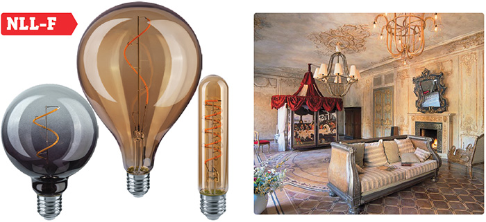 филаментные ретро-лампы Navigator NLL-F для декоративного освещения