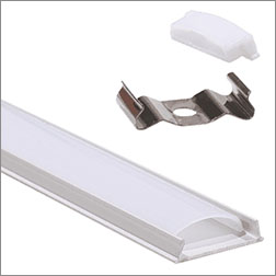 профиль алюминиевый гибкий SWG ARC-1806FLEX - заглушки и крепеж в комплекте