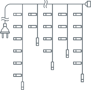 гирлянда бахрома Navigator NGF-D029 IP44 - конструкция