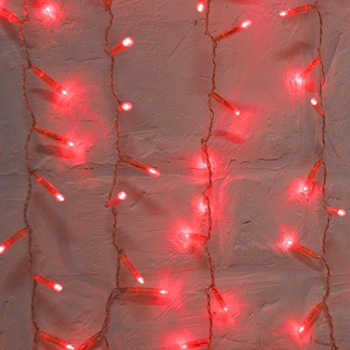 led гирлянда-занавес SnowHouse OLDCL625-TR-E - цвет свечения красный