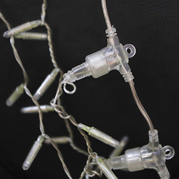 led гирлянда-занавес SnowHouse OLDCL625-TR-E - прозрачный провод ПВХ