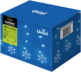 led гирлянда Uniel ULD-E2706-100-DTA White IP20 Snowfall - упаковка