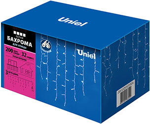 led гирлянда Uniel ULD-B3010-200/TWK White IP67 - упаковка