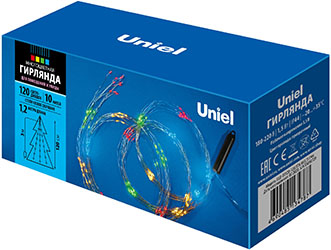 led гирлянда Uniel ULD-E0120-120/STA Multi IP44 "Лучи росы" - упаковка