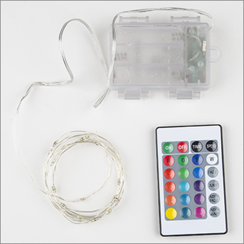 led гирлянда Uniel ULD-S0200-020/DTB/3AA/RC RGB IP20 Dew - пульт ДУ в комплекте
