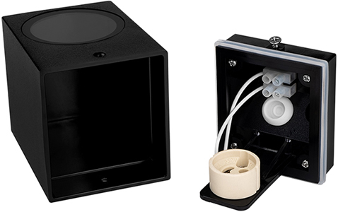 светильник фасадный настенный Jazzway PDL-S 72080 GU10-1 BL 230V IP65 - 1 патрон GU10