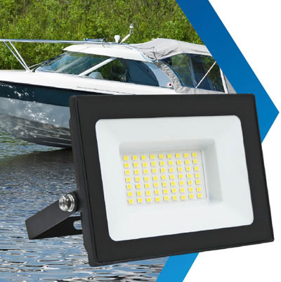 низковольтный led прожектор Uniel ULF-F70 30W/6500K IP65 12/24/36V Black для транспорта и туризма