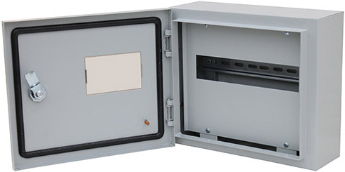корпус металлический навесной ЩРн-12зо УХЛ2 IP54 "Электростандарт" (Киров) с окном - раскрытый