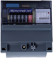 Вид электрического счетчика спереди