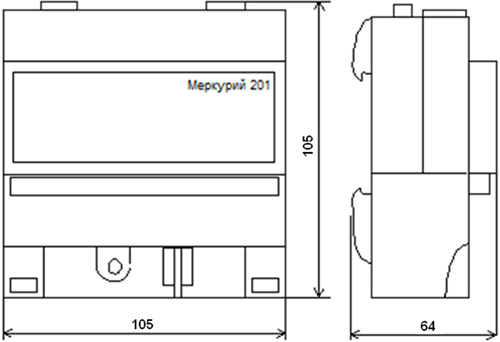 Размеры электрического счетчика