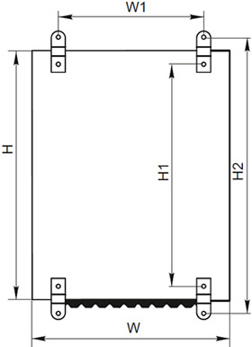 корпус металлический ЩМП У2 IP54 RAL 3020 IEK - размеры