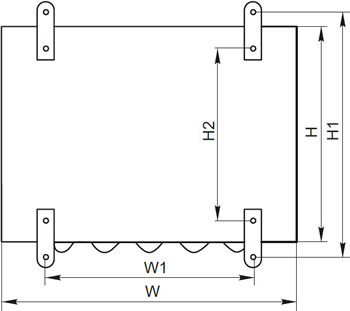 корпус металлический навесной ЩМП У2 IP54 IEK стандартной серии - размеры