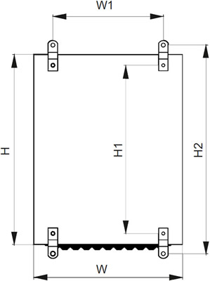 корпус металлический навесной ЩМП У2 IP54 IEK стандартной серии - размеры