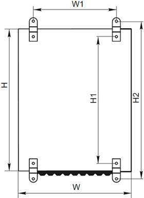 корпус металлический ЩМП У2 IP54 RAL 3020 IEK - размеры