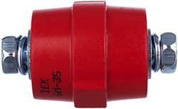 изолятор силовой SM35 (М8) IEK с болтом - внешний вид