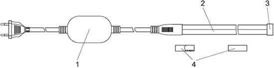 комплект светодиодной подсветки "Неон" IEK - конструкция