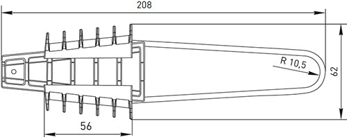зажим анкерный клиновой PA25 x 100 EKF - размеры
