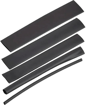 черная термоусадочная трубка ТТУ нг-LS IEK - набор 100 шт. - отрезки по 10 см