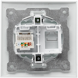 розетка 1-местная RJ45 EKF EWK01-035-10 "Валенсия" - вид с тыльной стороны