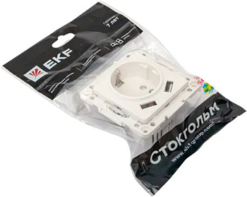 розетка 1-местная EKF EYR16-2USB-typeA "Стокгольм" - упаковка