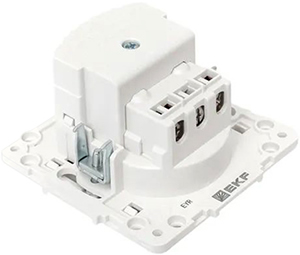 розетка 1-местная EKF EYR16-2USB-typeA "Стокгольм" - вид с тыльной стороны