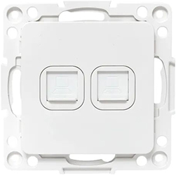 розетка двойная RJ45 EKF EYK02-035-10 "Стокгольм" - внешний вид