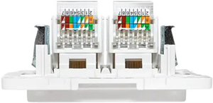 розетка двойная RJ45 EKF EYK02-035-10 "Стокгольм" - вид сбоку