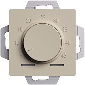 термостат электронный Systeme Electric AtlasDesign теплого пола, с датчиком, песочный - внешний вид