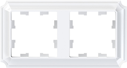 рамка 2-постовая Systeme Electric AtlasDesign Antique белый - внешний вид