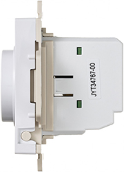 термостат электронный Systeme Electric AtlasDesign теплого пола, с датчиком, белый - вид сбоку