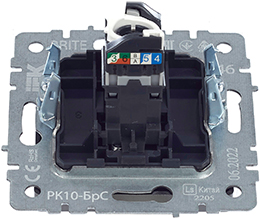 розетка компьютерная RJ45 кат.5E IEK РК10-БрС Brite - вид с тыльной стороны