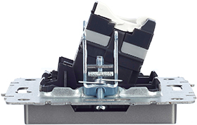 розетка компьютерная RJ45 кат.5E IEK РК10-БрС Brite - вид сбоку