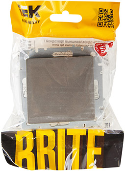 выключатель 1-клавишный перекрестный IEK ВС10-1-3-БрС Brite - упаковка