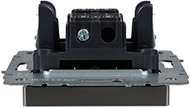 выключатель 1-клавишный IEK ВС10-1-1-БрС Brite - вид сбоку