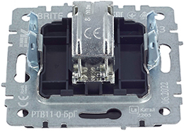 розетка ТВ оконечная IEK РТВ11-0-БрГ Brite - вид с тыльной стороны