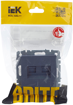 розетка компьютерная двойная RJ45 кат.5E IEK РК10-2-БрМ Brite - упаковка