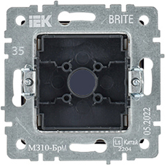 заглушка с суппортом IEK МЗ10-БрМ Brite - вид с тыльной стороны