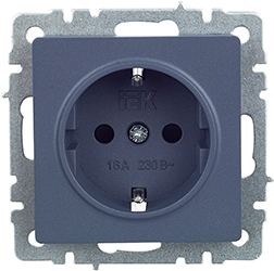 розетка 1-местная IEK РС14-1-0-БрМ Brite - внешний вид