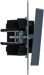 выключатель 3-клавишный IEK ВС10-3-0-БрМ Brite - вид сбоку