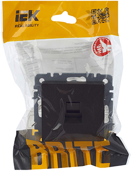 розетка компьютерная RJ45 кат.5E IEK РК10-БрТБ Brite - упаковка