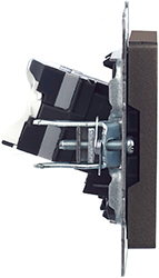 розетка компьютерная RJ45 кат.5E IEK РК10-БрТБ Brite - вид сбоку