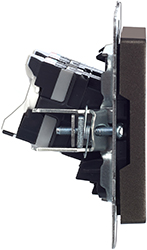 розетка компьютерная двойная RJ45 кат.5E IEK РК10-2-БрТБ Brite - вид сбоку