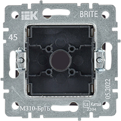 заглушка с суппортом IEK МЗ10-БрТБ Brite - вид с тыльной стороны
