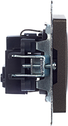 розетка 1-местная IEK РС11-1-0-БрТБ Brite - вид сбоку