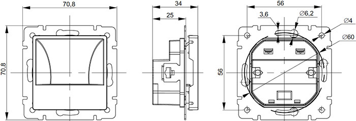 led подсветка IEK Brite - размеры