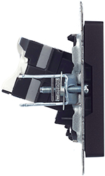 розетка компьютерная RJ45 кат.5E IEK РК10-БрЧ Brite - вид сбоку