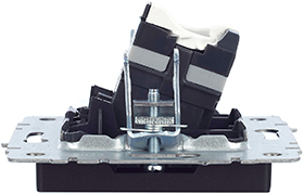 розетка компьютерная RJ45 кат.5E IEK РК10-БрЧ Brite - вид сбоку