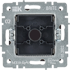 заглушка с суппортом IEK МЗ10-БрЧ Brite - вид с тыльной стороны