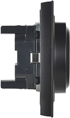 розетка 2-местная IEK РСш12-3-БрЧ Brite - вид сбоку